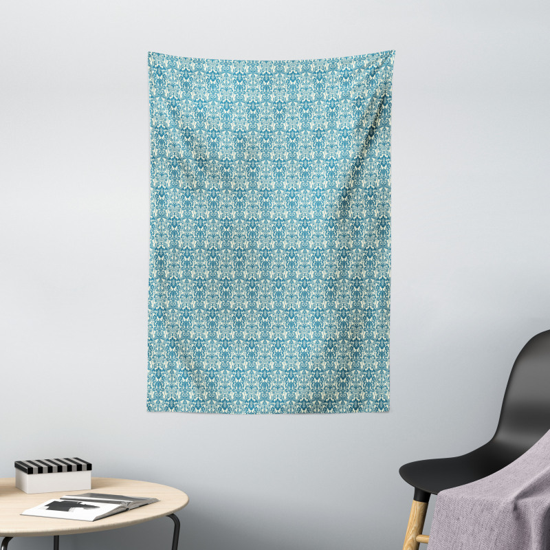 Damask Flowers Tapestry