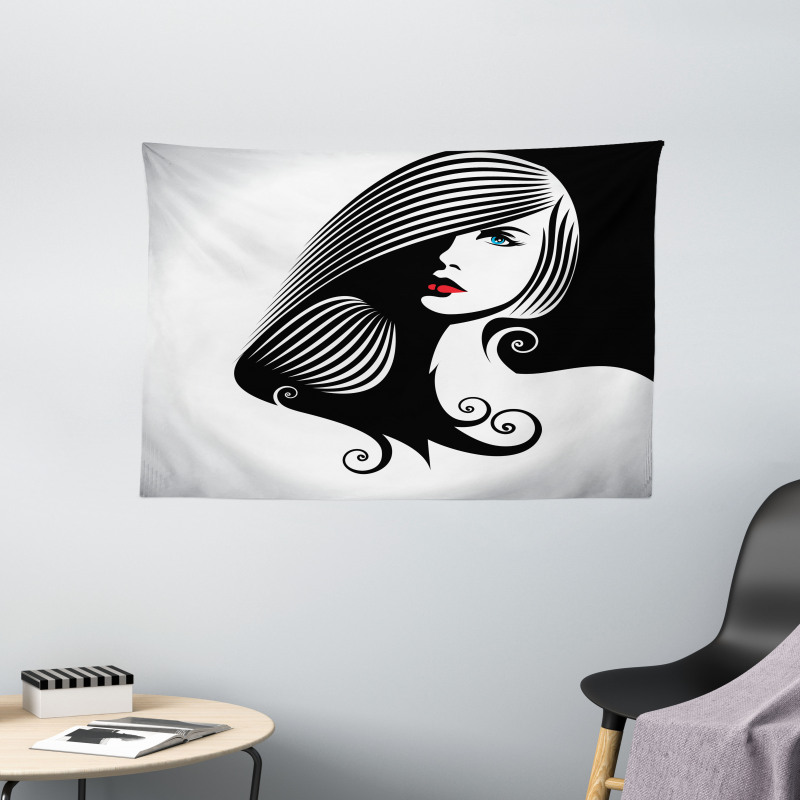 Abstract Glamor Woman Wide Tapestry