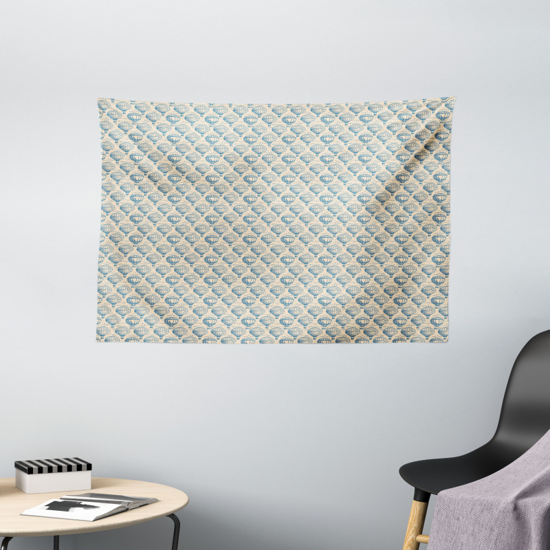 Sketch Air Balloon Wide Tapestry