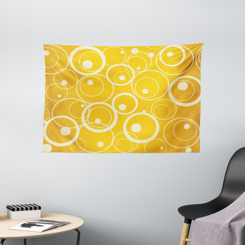 Circles and Dots Wide Tapestry