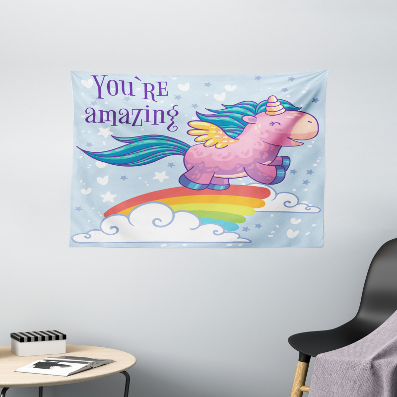 Pony in the Sky Wide Tapestry