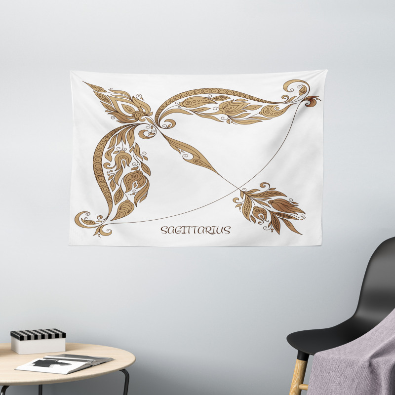 Bow and Arrow Wide Tapestry