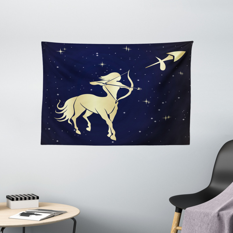 Centaur Motif Wide Tapestry