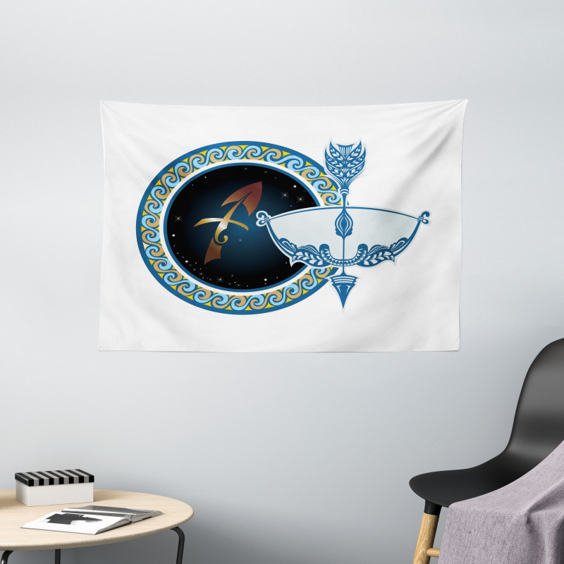 Bow Arrow Wide Tapestry