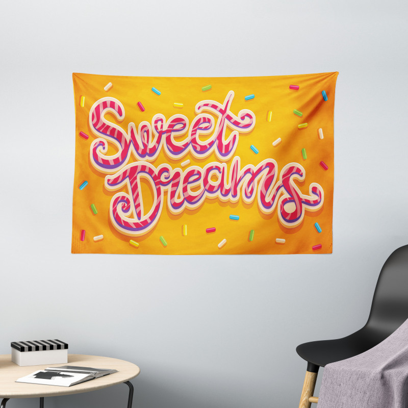 Colorful Candies Wide Tapestry