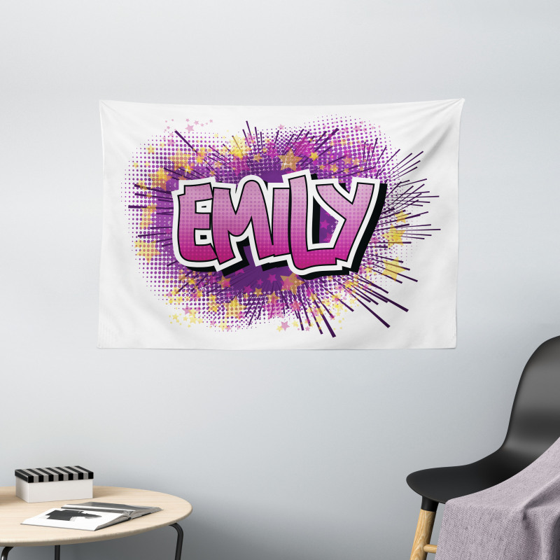 Popular Name Cartoon Wide Tapestry