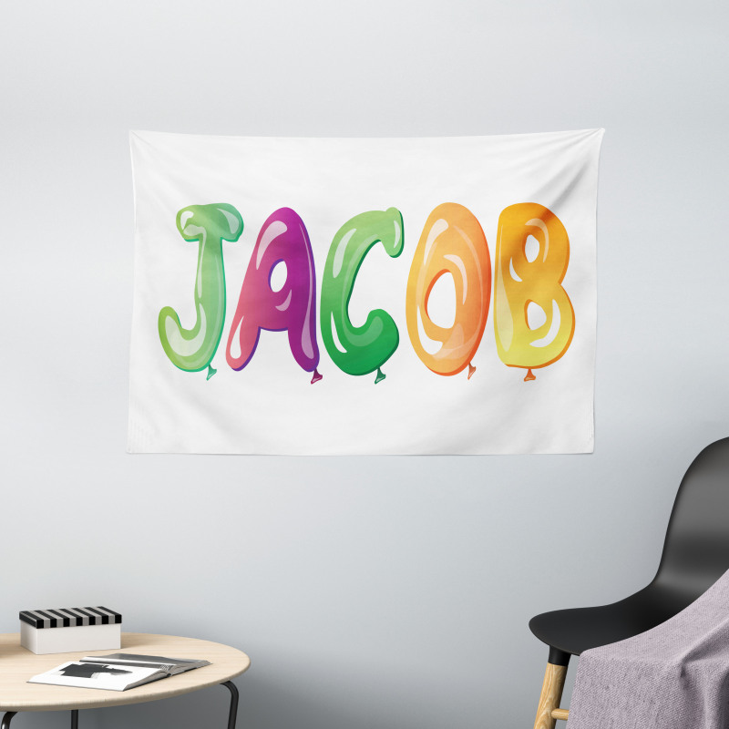 Traditional Male Name Wide Tapestry