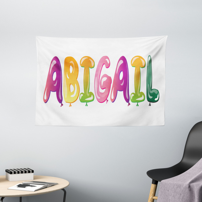 Father's Joy Girl Name Wide Tapestry