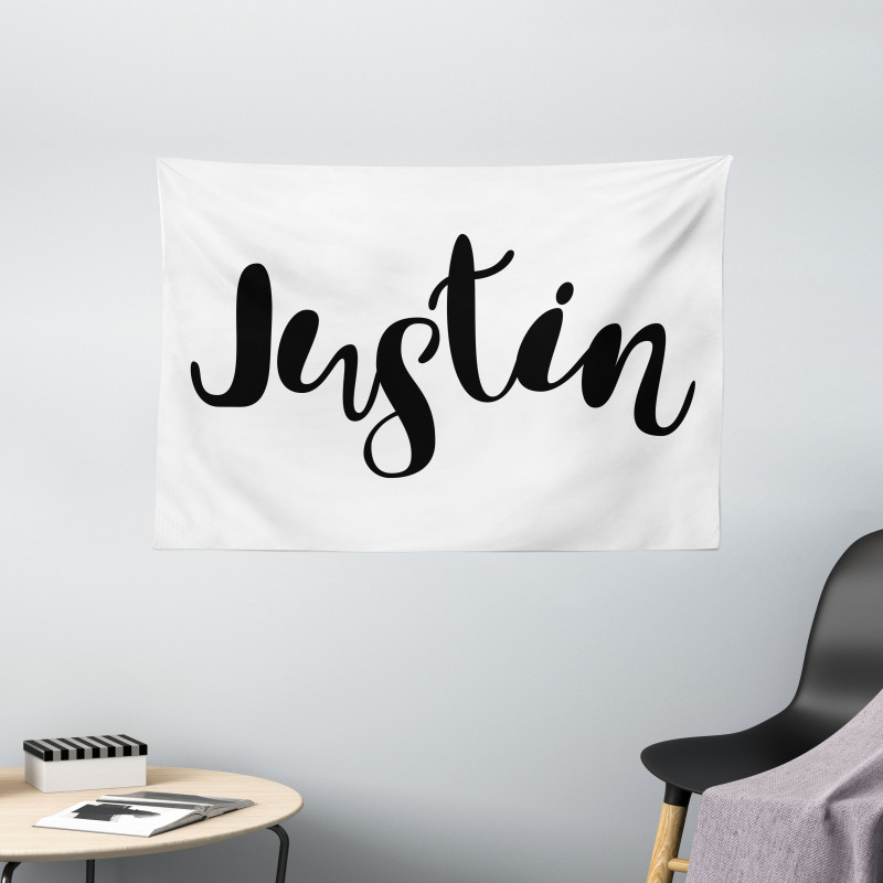 Modern Popular Male Name Wide Tapestry