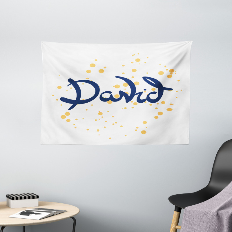 Lettering Style Name Wide Tapestry