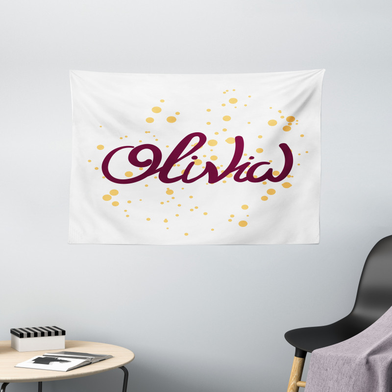 Traditional Girl Name Wide Tapestry