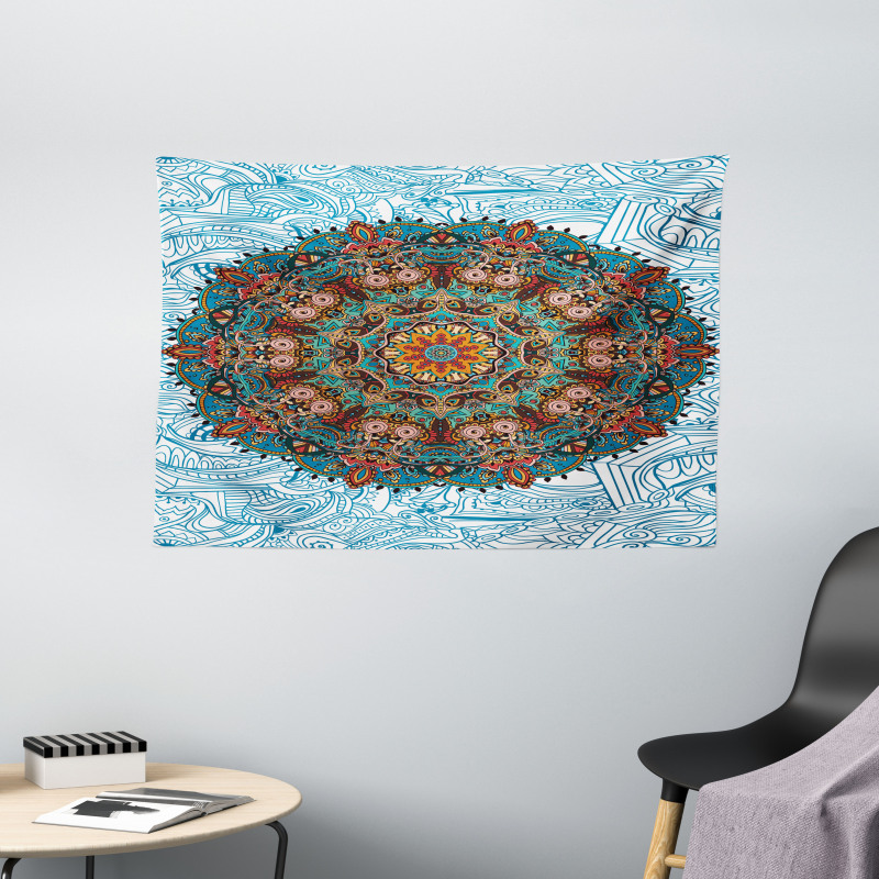 Oriental Ornament Wide Tapestry