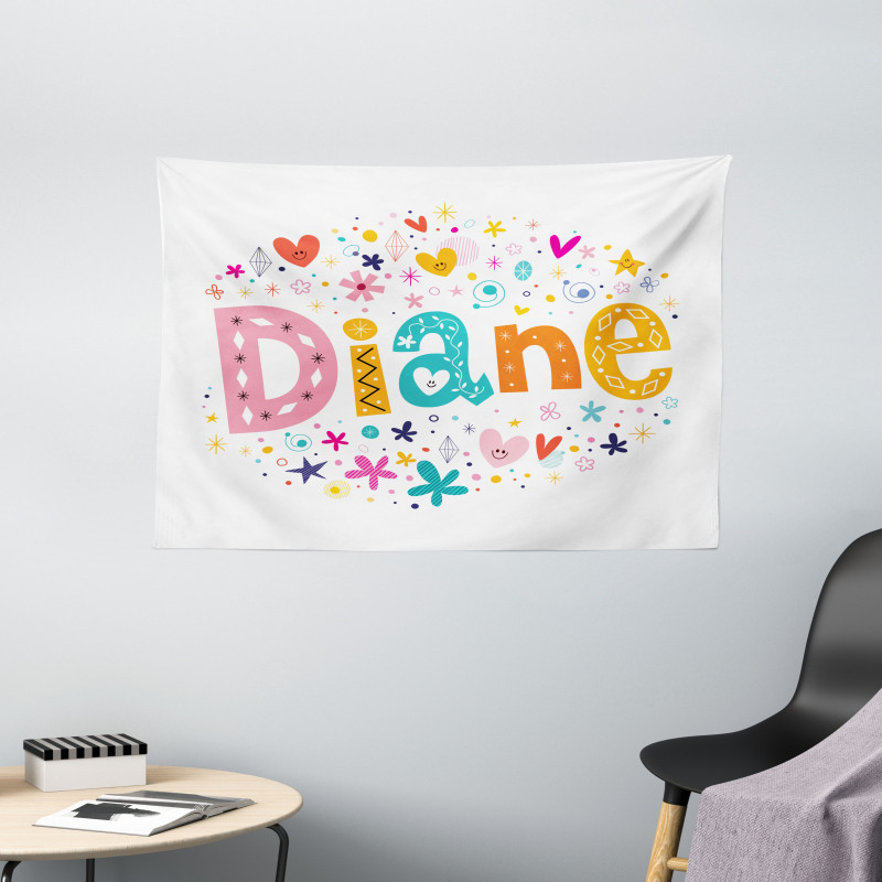 Baby Girl Name Wide Tapestry