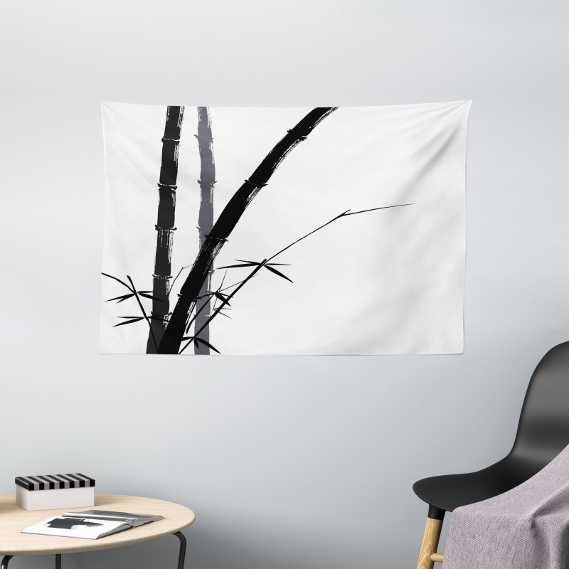 Watercolor Nature Art Wide Tapestry