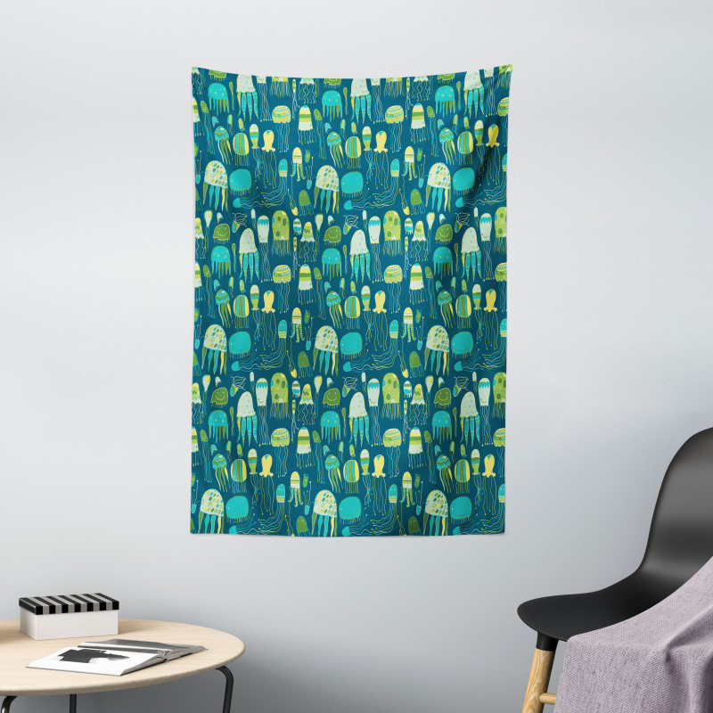 Funny Sea Creatures Tapestry