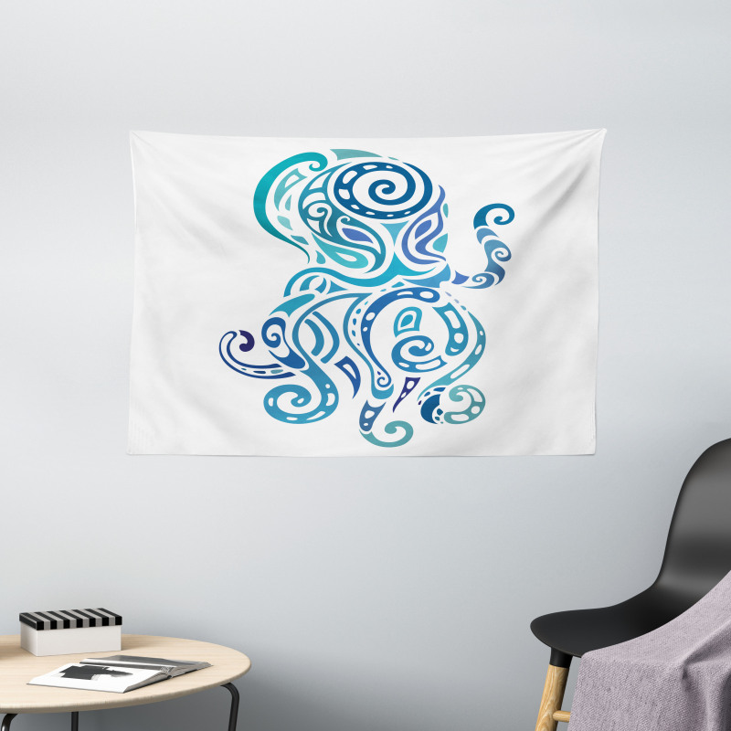 Sea Animal Wide Tapestry