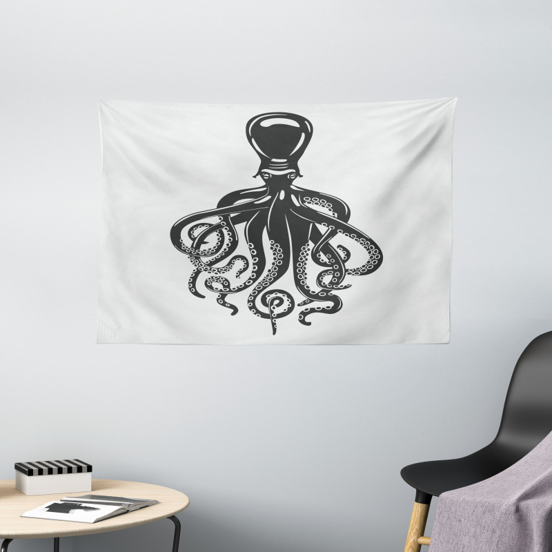 Contemporary Sea Animal Wide Tapestry