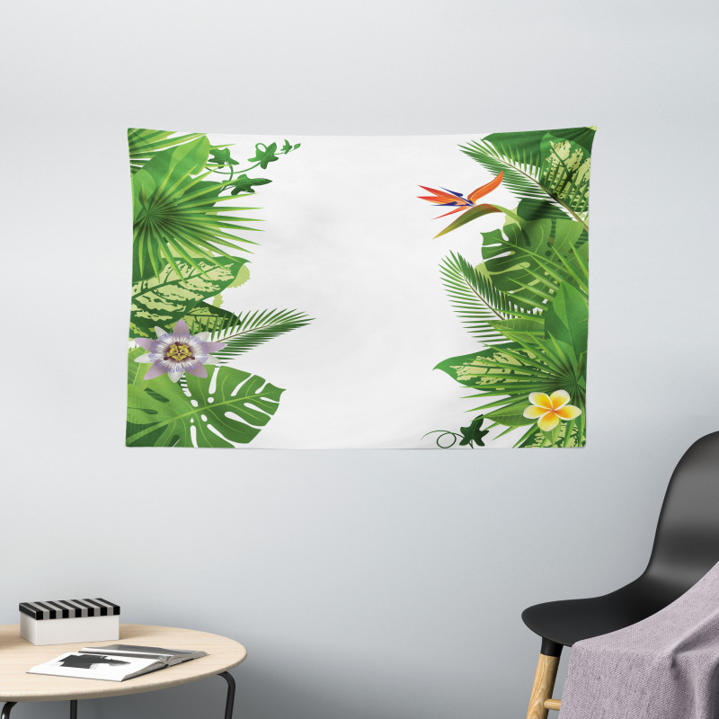 Lush Growth Rainforest Wide Tapestry