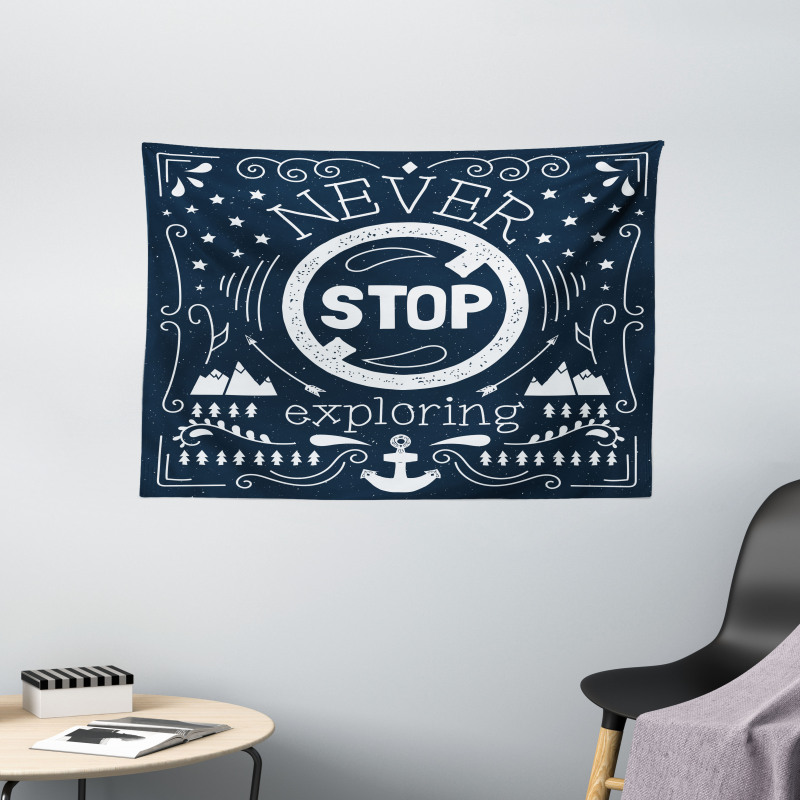 Exploring Themed Slogan Wide Tapestry