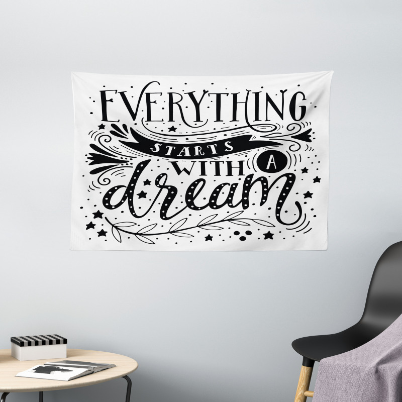 Dream Words Wide Tapestry