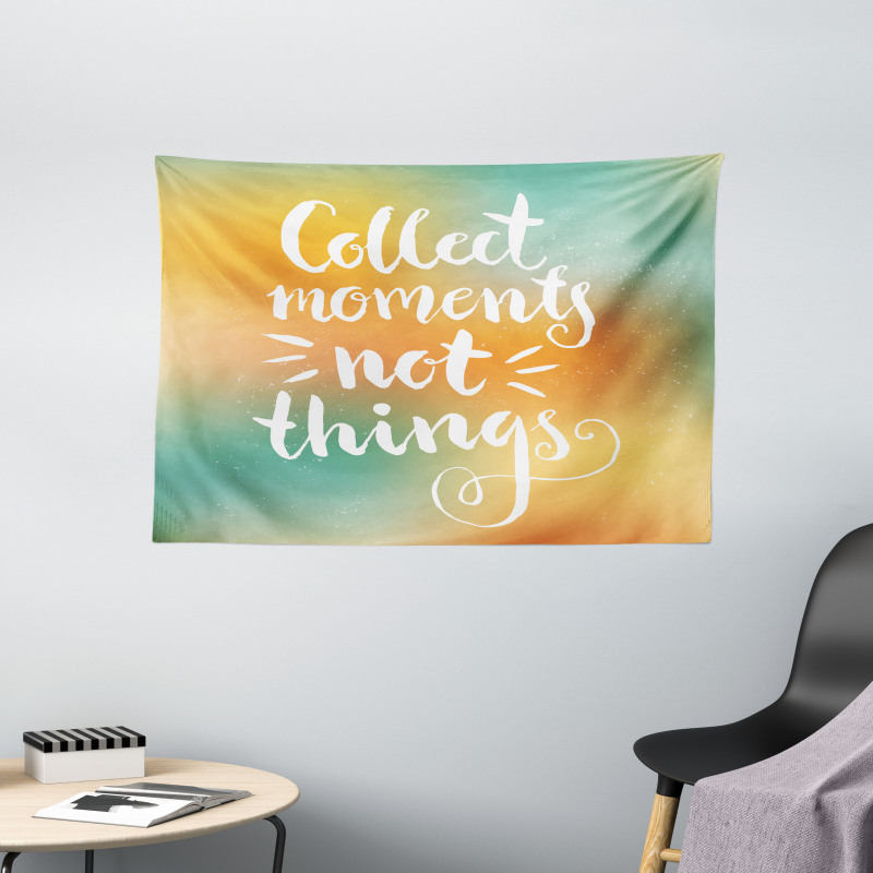 Romantic Saying Design Wide Tapestry