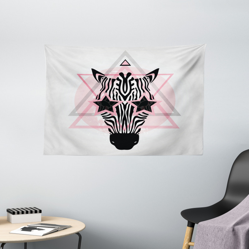 Hipster Star Eyes Wide Tapestry
