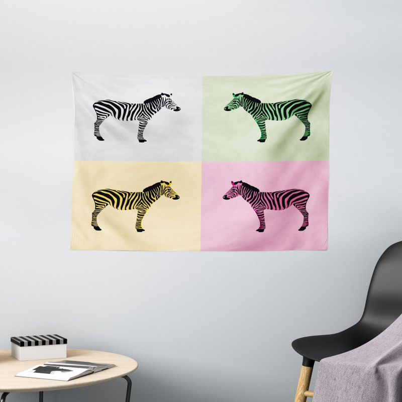 Colorful Frames Pop Wide Tapestry