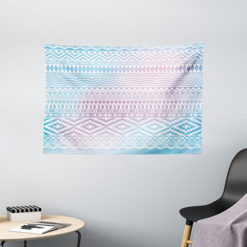 Triangles Zigzag Stripes Wide Tapestry