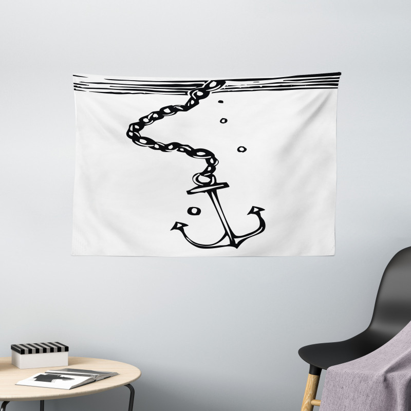 Nautical Chains Image Wide Tapestry