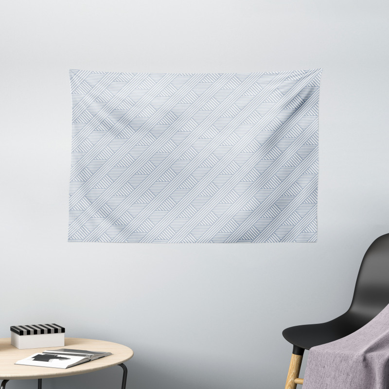 Diagonal Lines Pattern Wide Tapestry