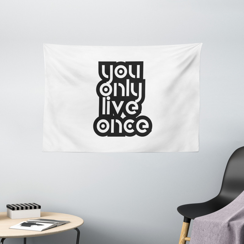 Modern Popular Phrase Wide Tapestry