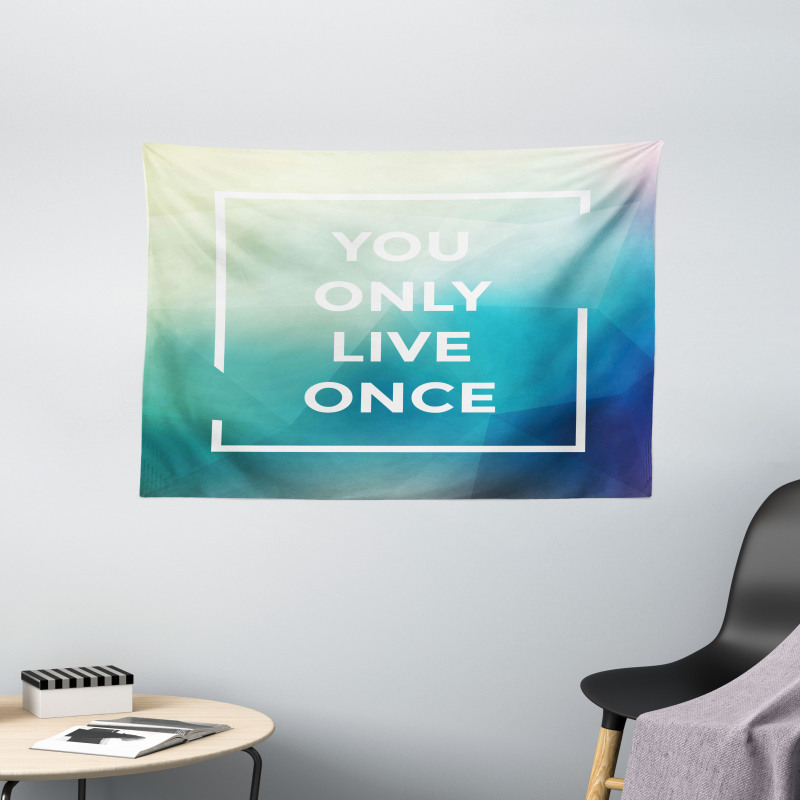 Typographic Message Design Wide Tapestry