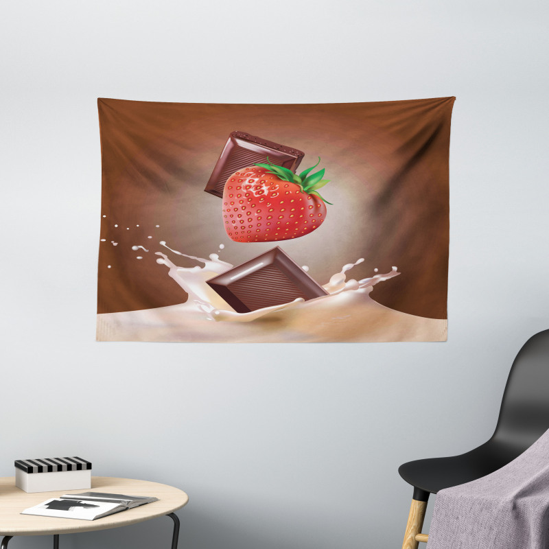 Strawberry Chocolate Wide Tapestry