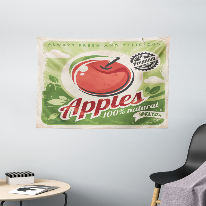 Grunge Torn Advertisement Wide Tapestry
