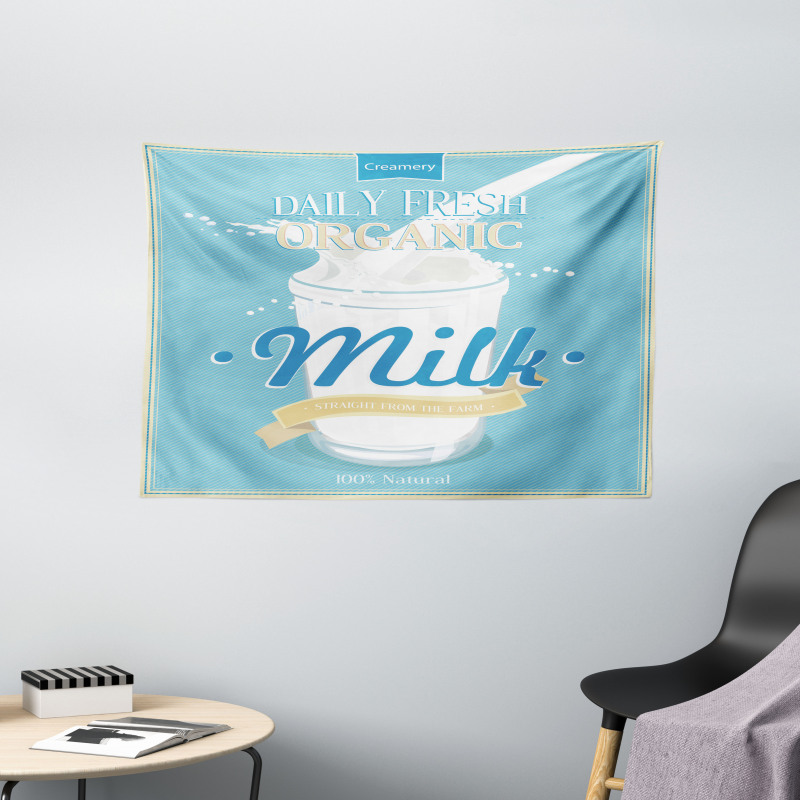 Splashing Milk Jar Wide Tapestry