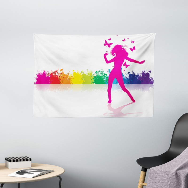 Dancing Girlt Party Wide Tapestry