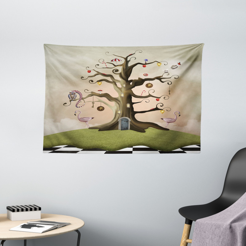 Ornamented Leafless Bole Wide Tapestry