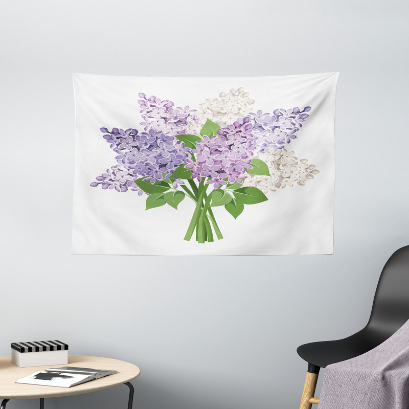 Posy of Meadow Flowers Wide Tapestry