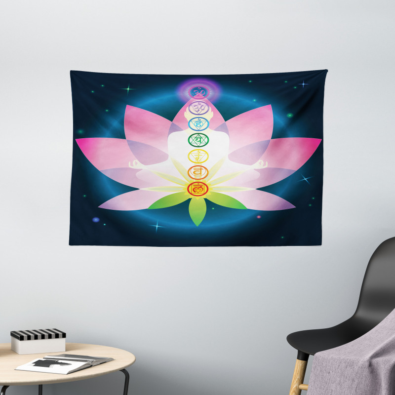 Lotus Flower Muladhara Wide Tapestry