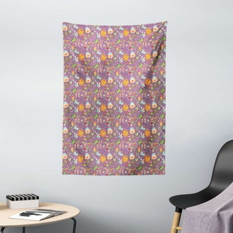 Tent Clown Icecream Ring Tapestry