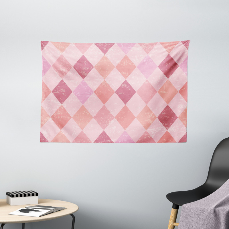 Harlequin Diamond Pattern Wide Tapestry