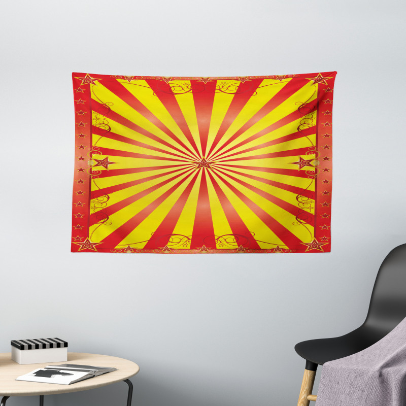 Retro Flyer Background Wide Tapestry