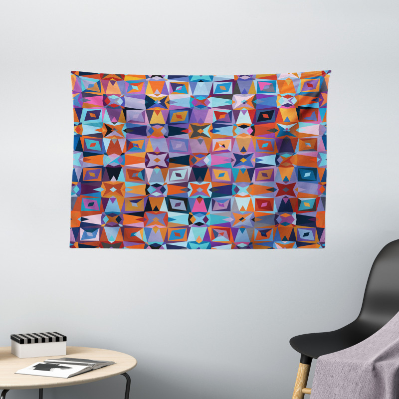 Geometric Tile Wide Tapestry