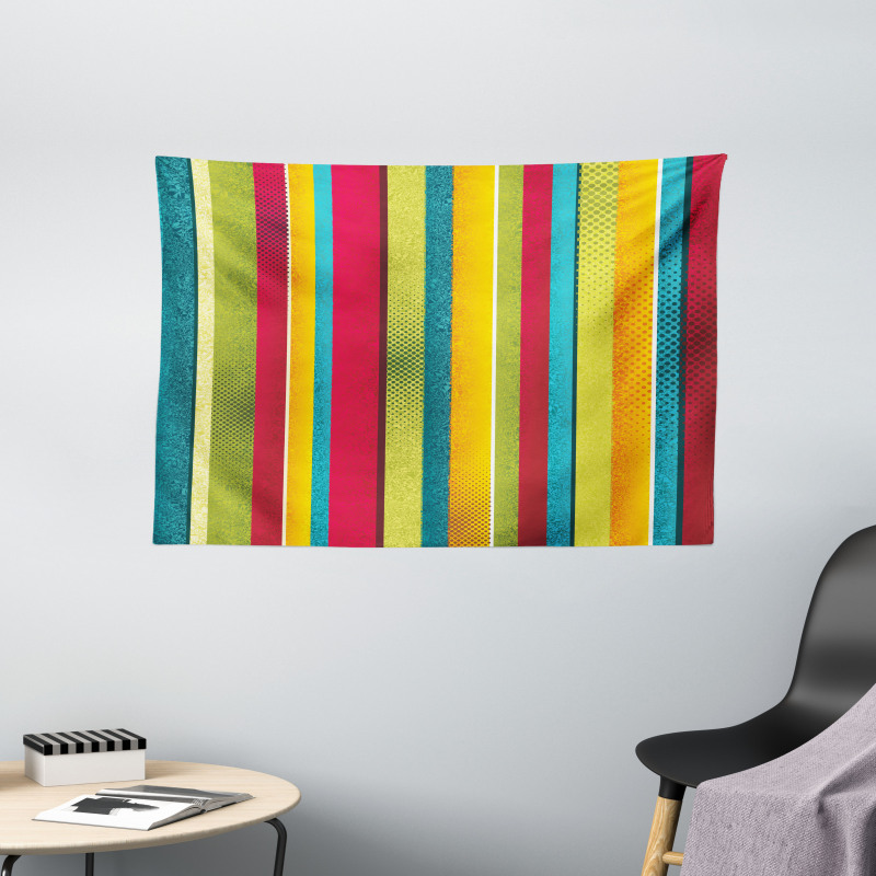 Ragged Stripes Wide Tapestry