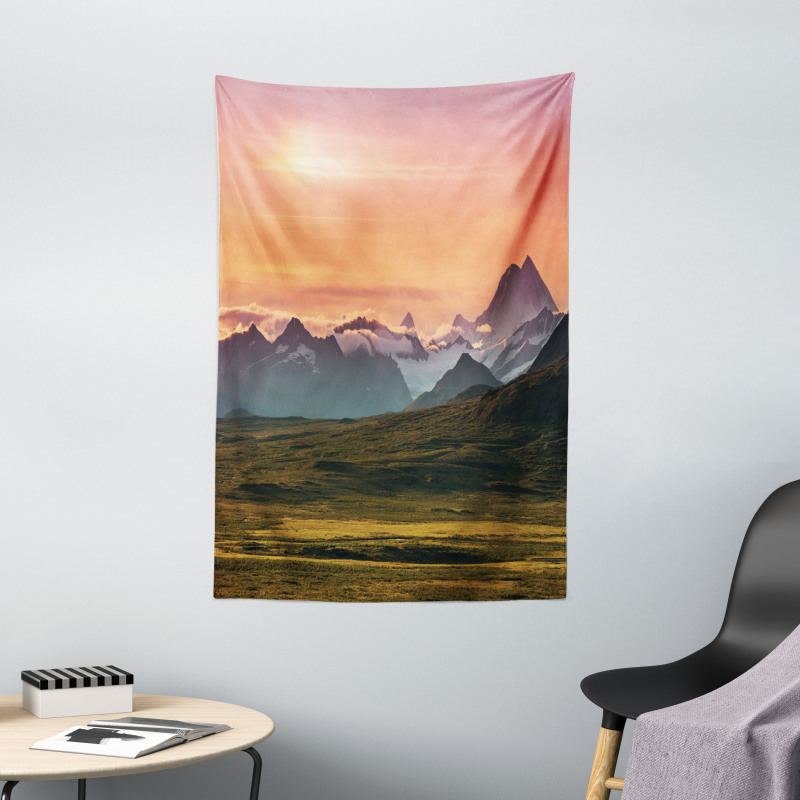 Mountains and Sunset Tapestry