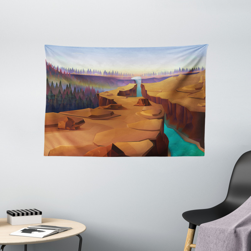 Cartoon Canyon Wide Tapestry