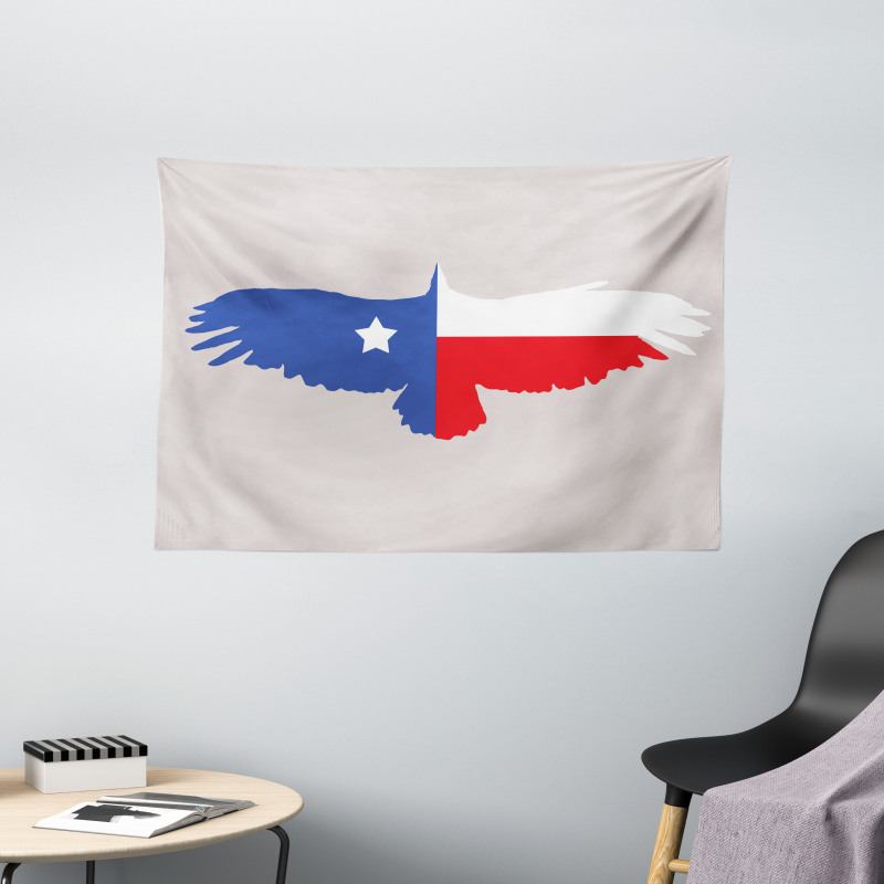 Bald Eagle Design Wide Tapestry