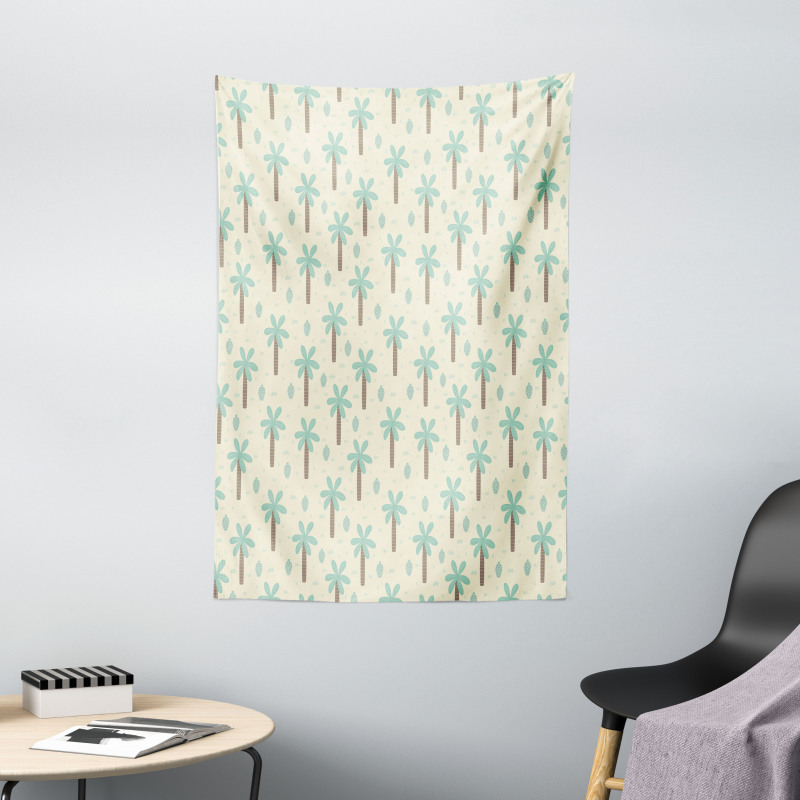 Cartoon Forest Cactus Tapestry