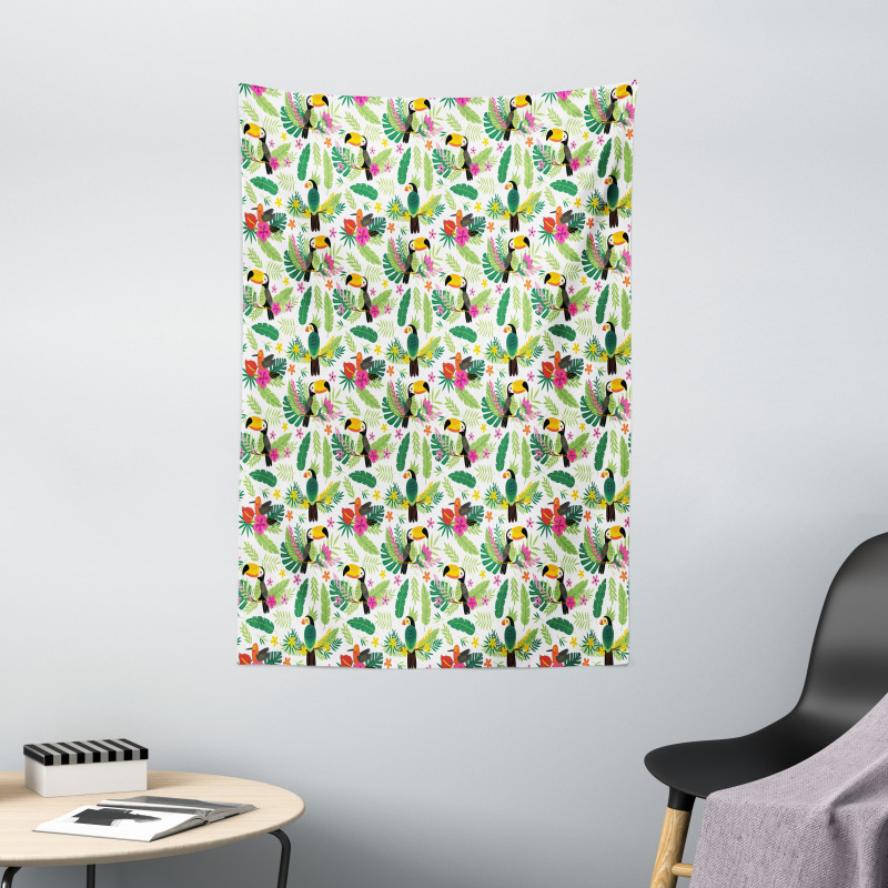 Jungle Flora and Fauna Tapestry