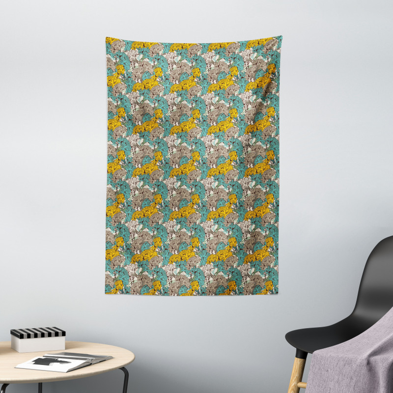 Blossoming Carnations Tapestry